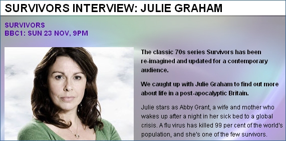 A brief interview with Julie Graham has been added to the Sky TV web site